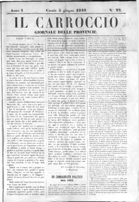 Il Carroccio - Edizione 22 del 05/06/1848